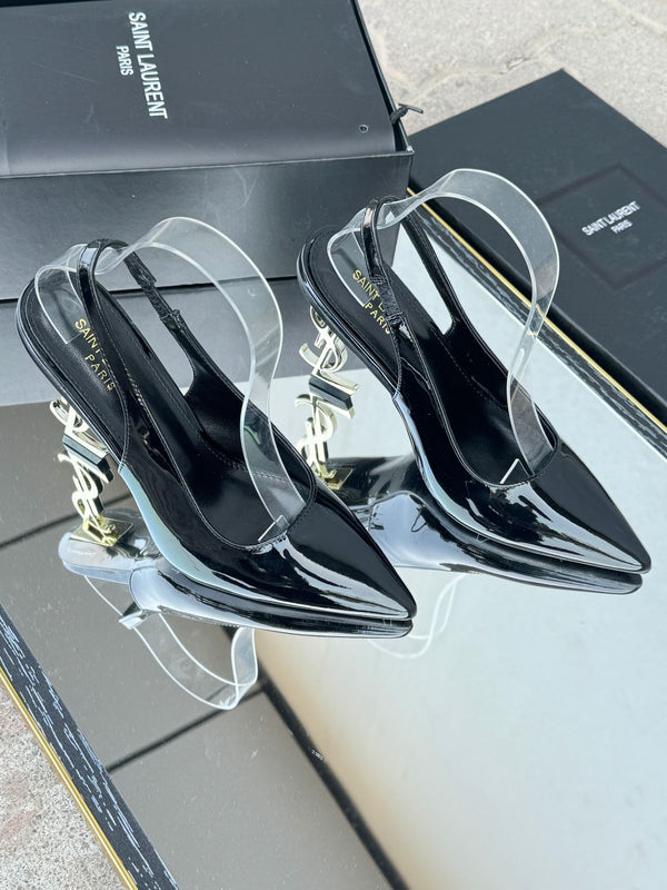 Saint Laurent Opyum Slingback Pumps Black